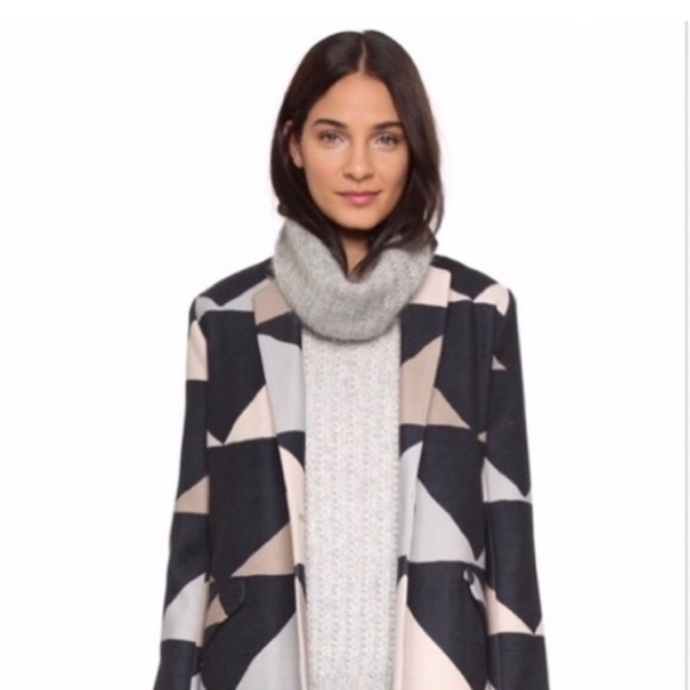 Mara Hoffman Color Block Neutral Car Coat small - Picture 3 of 17